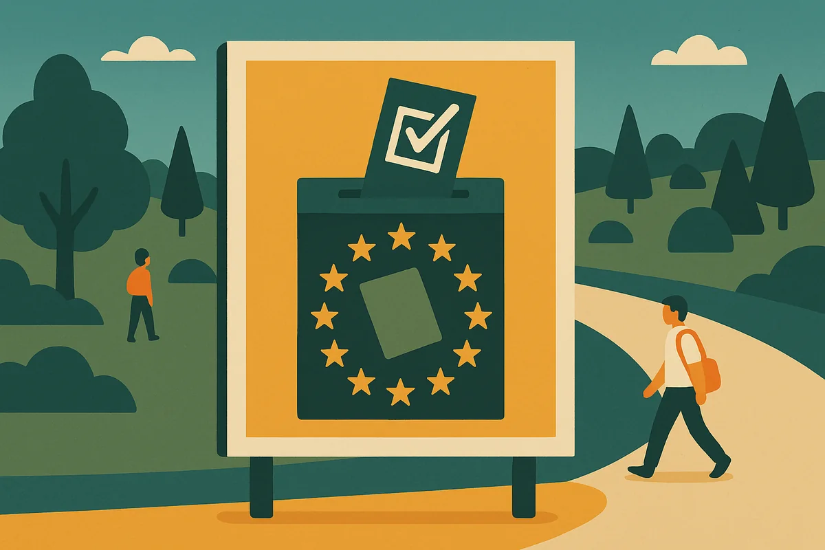 Die einzige direkt gewählte EU-Institution: Alle fünf Jahre entscheiden die Bürger:innen, wer für sie im EU-Parlament sitzt – zuletzt im Juni 2024.