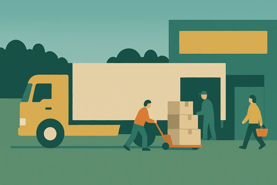 Endstation Laderampe: Die letzte Etappe fast jeder Lieferkette ist ein LKW – erst hier wird aus Transport wieder Ware im Regal.